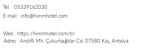 Himm Hotel telefon numaralar, faks, e-mail, posta adresi ve iletiim bilgileri